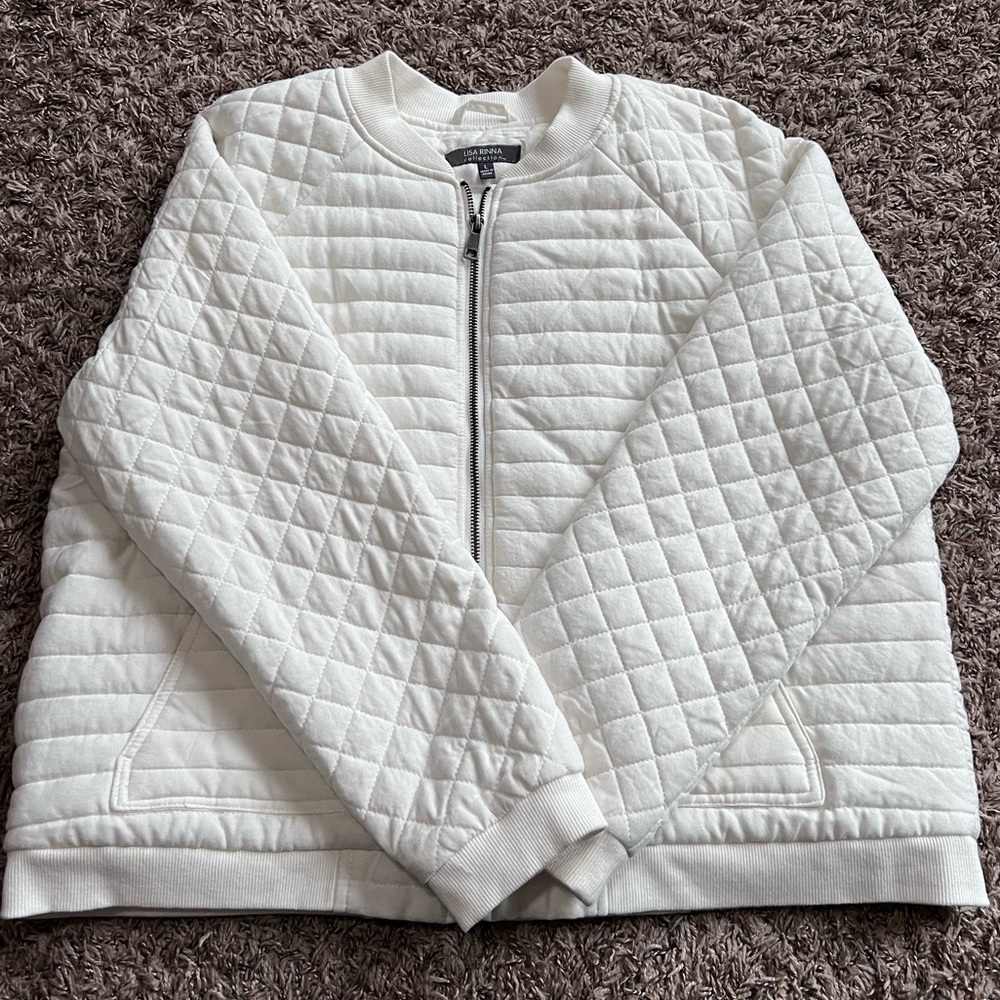 Lisa Rinna Collection Zip front Bomber jacket